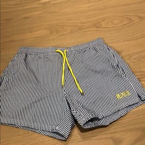Hugo boss mens striped swim trunks
